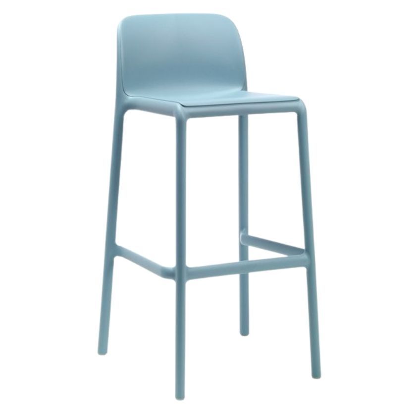 Nardi Světle modrá plastová barová židle Faro 76 cm - Designovynabytek.cz