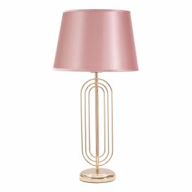 Růžová stolní lampa Mauro Ferretti Krista, výška 64 cm