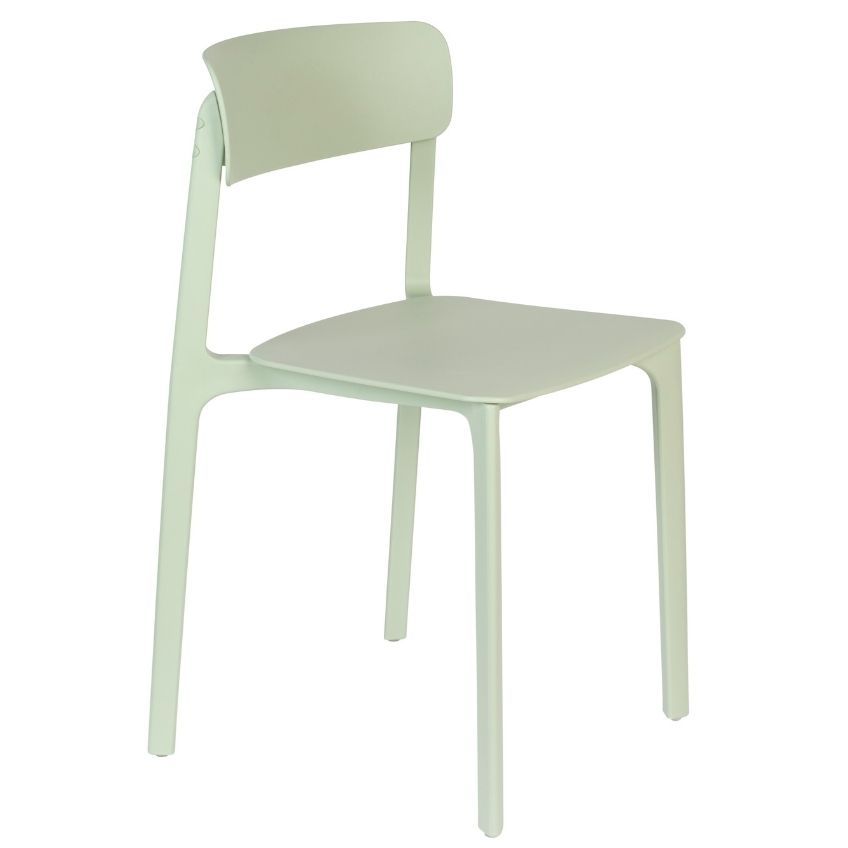 White Label Světle zelená plastová jídelní židle WLL CLIVE - Designovynabytek.cz