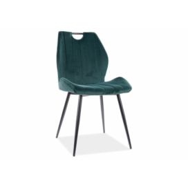 Židle ARCO VELVET Černý Konstrukce / Zelený BLUVEL78