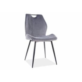 Židle ARCO VELVET Černý Konstrukce/šedý BLUVEL 14