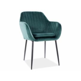 Židle WENUS VELVET Černá Konstrukce / Zelený BLUVEL 78