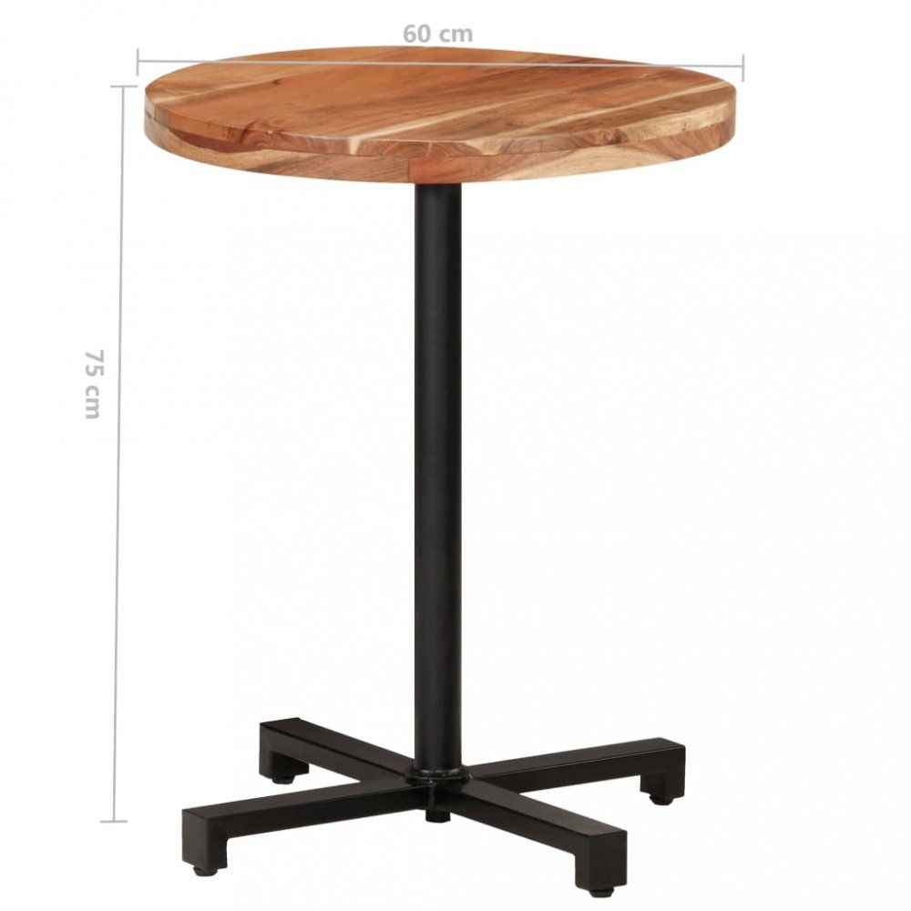 Bistro stůl kulatý hnědá / černá Dekorhome ø 60 cm - DEKORHOME.CZ