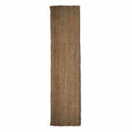 Hnědý jutový běhoun Flair Rugs Jute, 60 x 230 cm