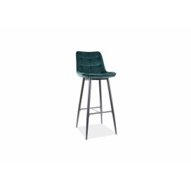 Barová židle CHIC H1 VELVET Černá Konstrukce / Černý BLUVEL 19