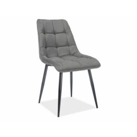 Židle CHIC MATT VELVET 85 Černá Konstrukce / šedá