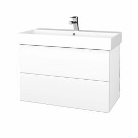 Dřevojas Koupelnová skříňka VARIANTE SZZ2 85 umyvadlo Glance - M01 Bílá mat / M01 Bílá mat
