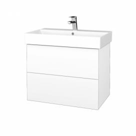 Dřevojas Koupelnová skříňka VARIANTE SZZ2 70 umyvadlo Glance - M01 Bílá mat / M01 Bílá mat