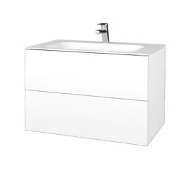 Dřevojas Koupelnová skříňka VARIANTE SZZ2 100 pro umyvadlo Finion - M01 Bílá mat / M01 Bílá mat