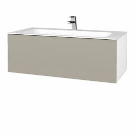 Dřevojas Koupelnová skříňka VARIANTE SZZ 100 pro umyvadlo Finion - N01 Bílá lesk / N07 Stone