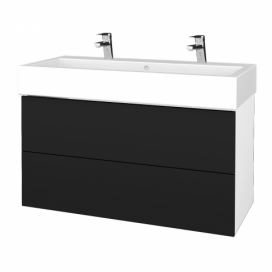 Dřevojas Koupelnová skříňka VARIANTE SZZ2 100 pro umyvadlo Duravit Vero - N01 Bílá lesk / N03 Graphite