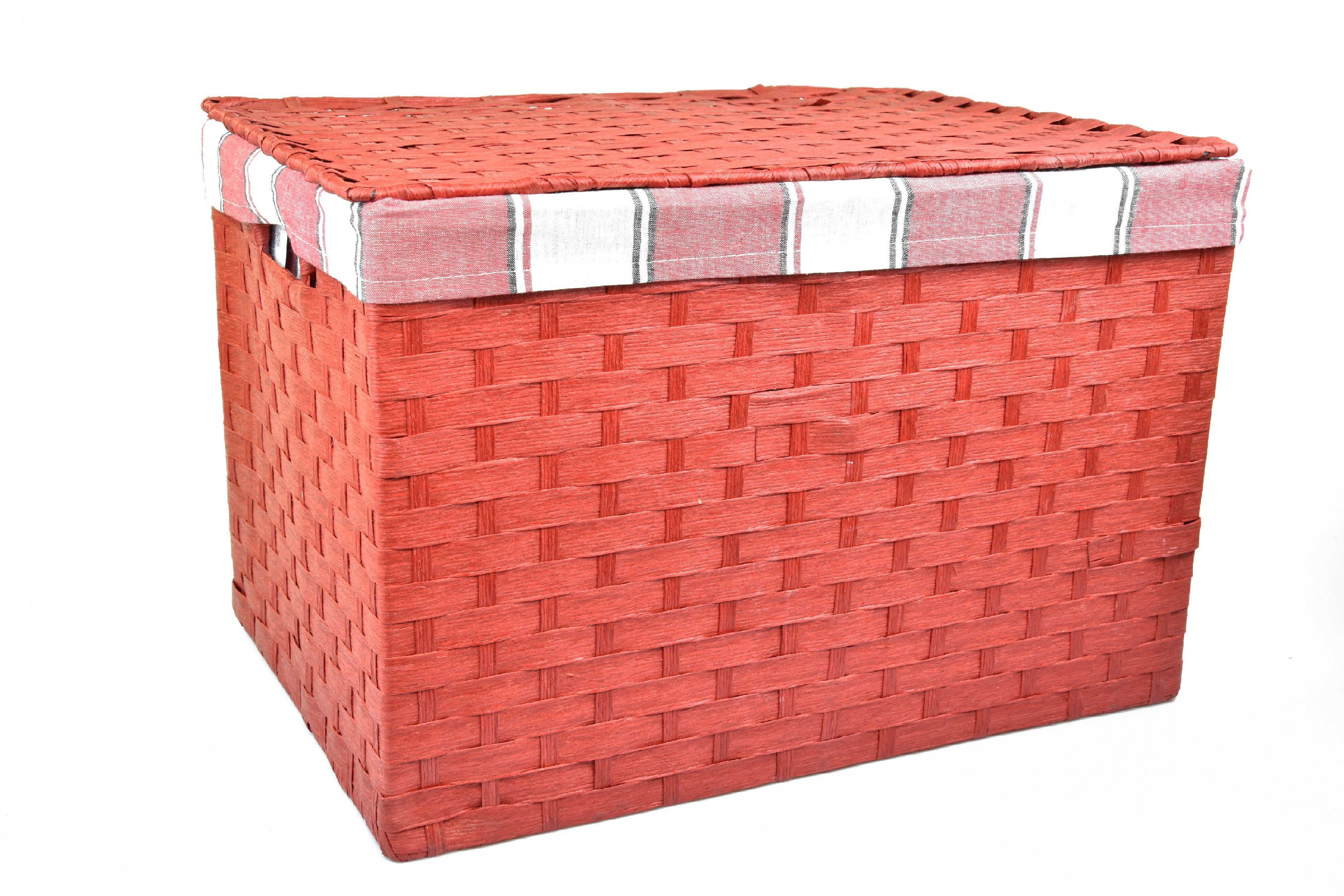 Vingo Úložný box s víkem červený Rozměry (cm): 43x32, v. 30 - Vingo