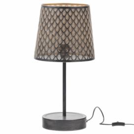 Hoorns Černá kovová stolní lampa Katlyn 56 cm