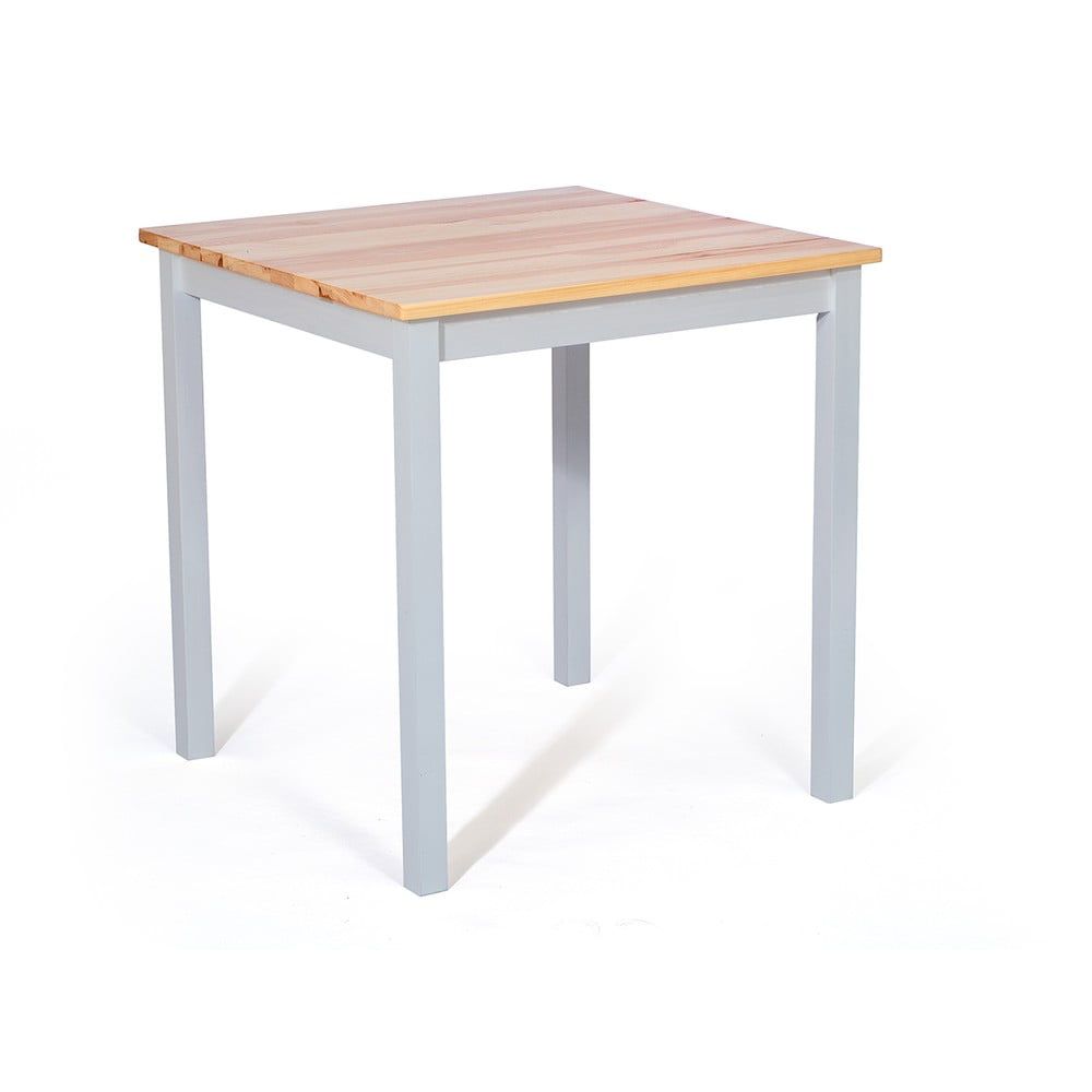 Jídelní stůl z borovicového dřeva s bílou konstrukcí Bonami Essentials Sydney, 70 x 70 cm - Bonami.cz