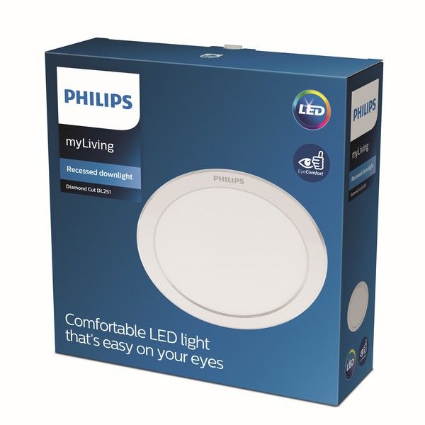 Philips 8719514250185 DIAMOND CUT zápustní bodové svítidlo LED D165mm 17W/1600lm 4000K bílá - Svítidla FEIM