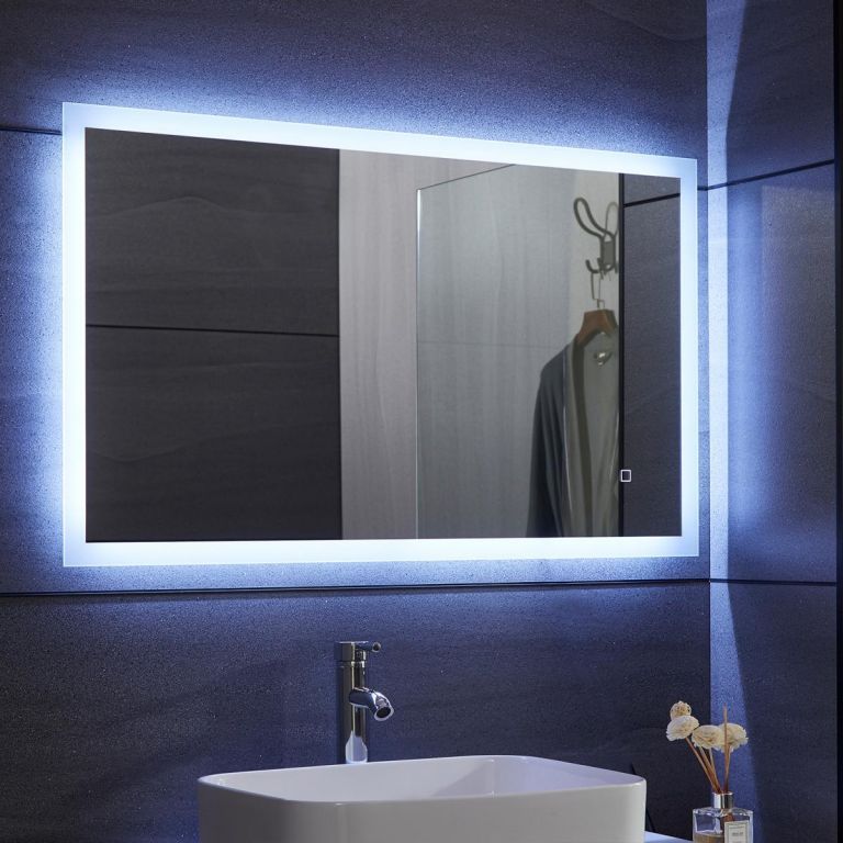 Aquamarin zrcadlo s LED osvětlením, 80 x 60 cm - Kokiskashop.cz