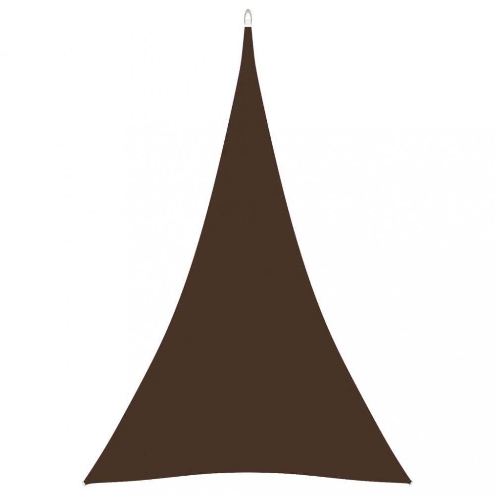 Stínící plachta trojúhelníková 5 x 7 x 7 m oxfordská látka Dekorhome Hnědá - DEKORHOME.CZ
