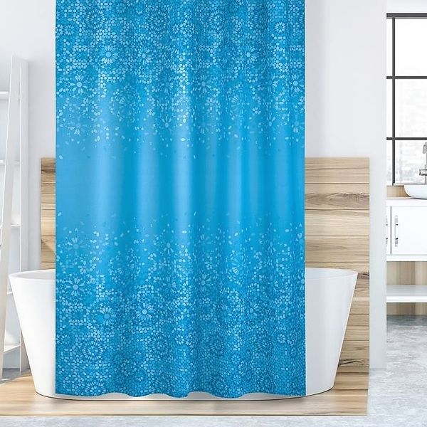 Bellatex koupelnový závěs modrá mozaika 180x200 cm  - POVLECENI-OBCHOD.CZ