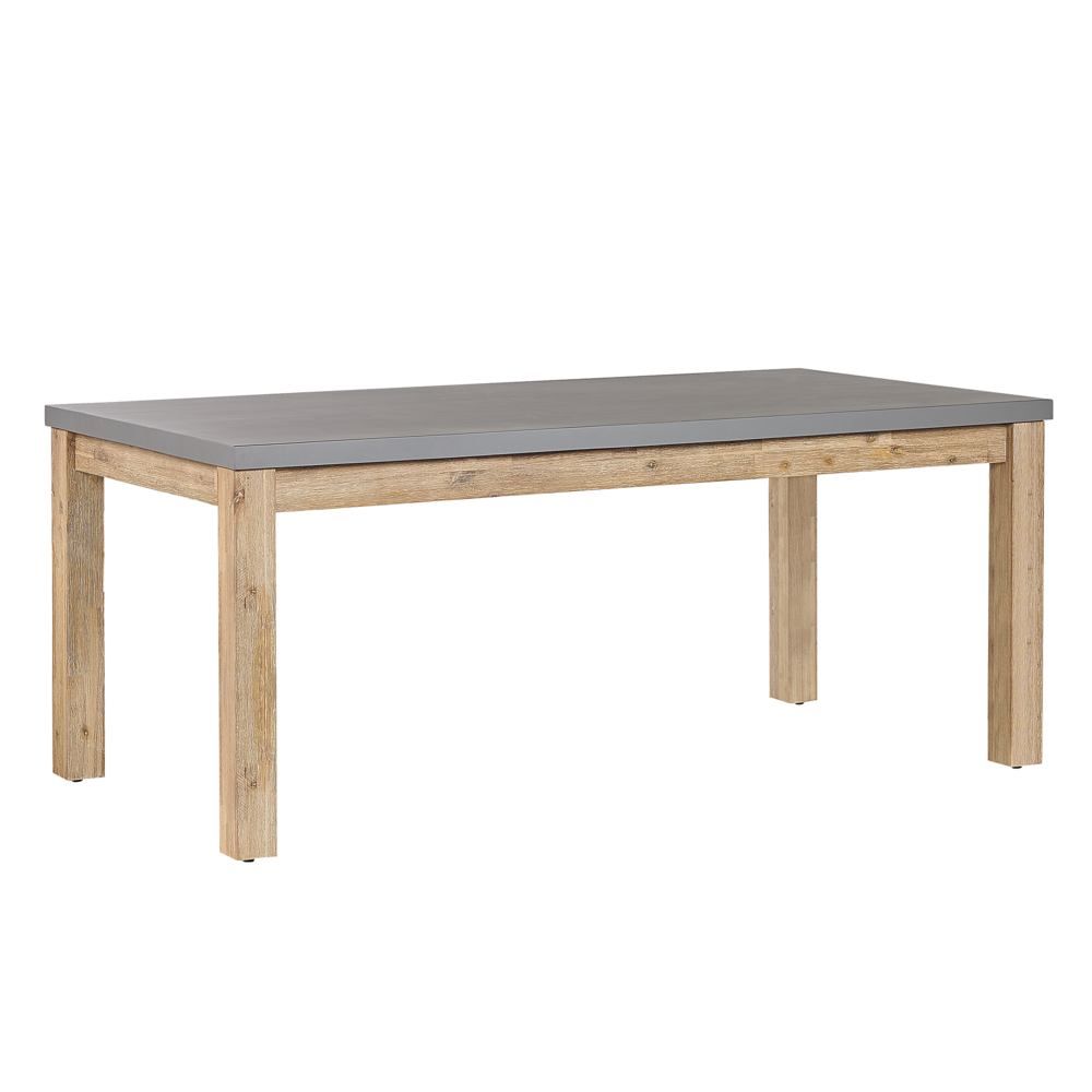 Zahradní stůl z betonu a akátového dřeva 180 x 90 cm OSTUNI - Beliani.cz
