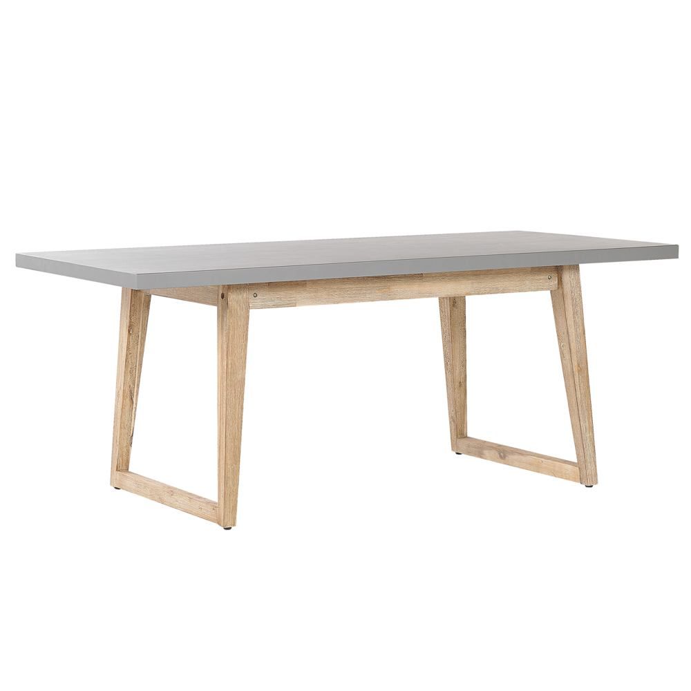 Zahradní stůl z betonu a akátového dřeva 180 x 90 cm ORIA - Beliani.cz