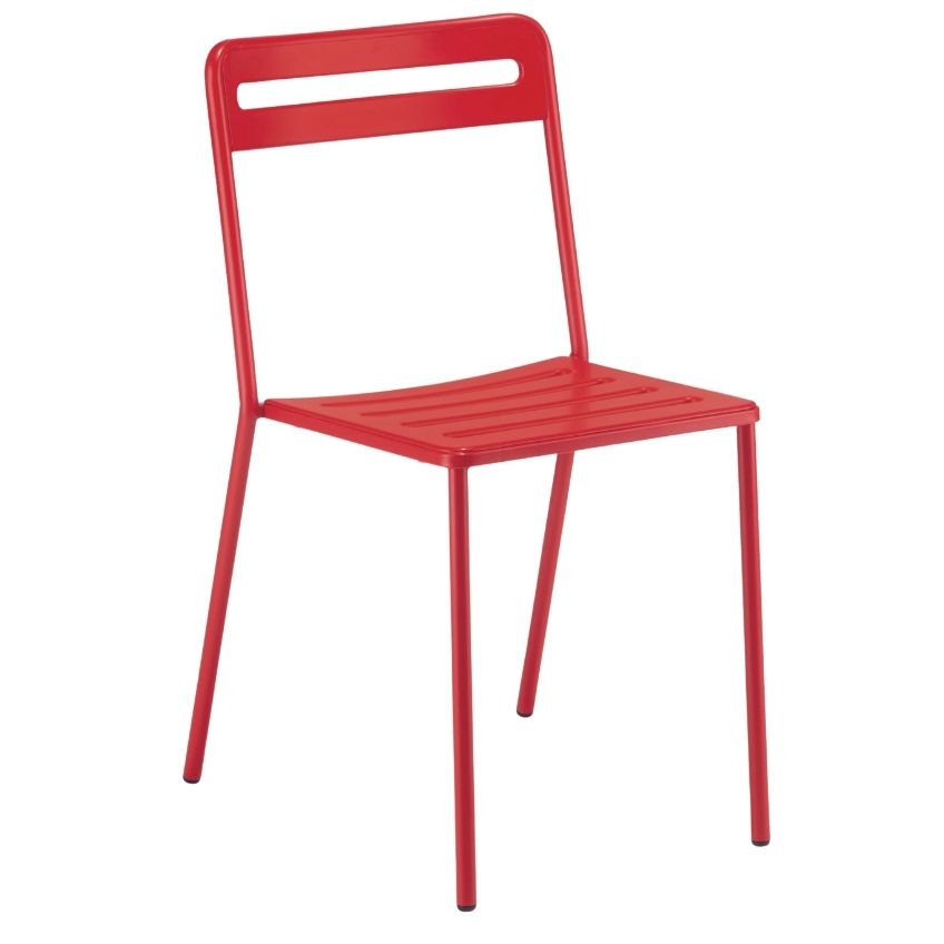 Červená kovová zahradní židle COLOS C 1.1/4 - Designovynabytek.cz