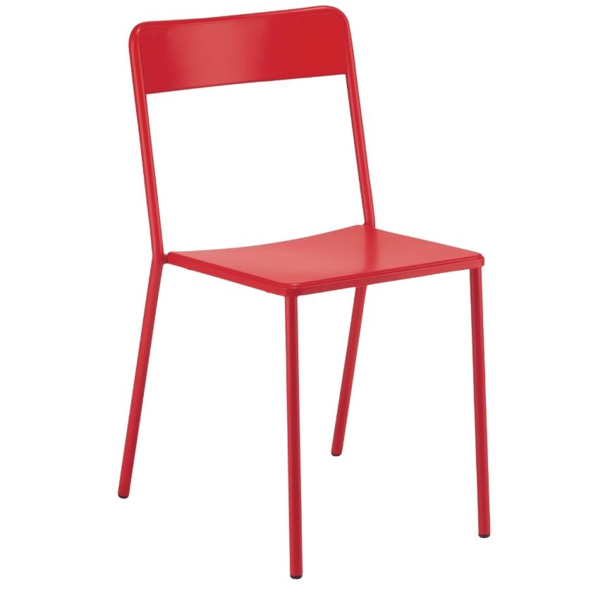 Červená kovová zahradní židle COLOS C 1.1/1 - Designovynabytek.cz