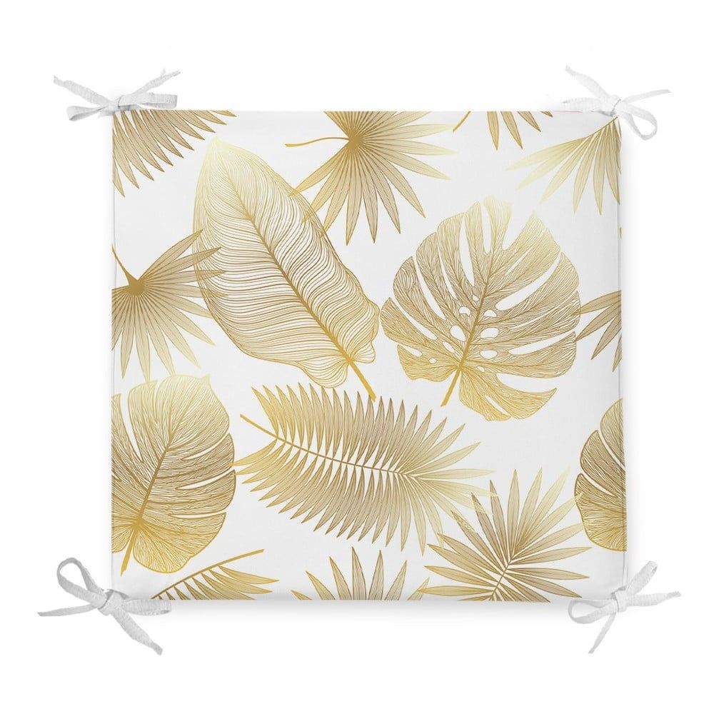 Podsedák s příměsí bavlny Minimalist Cushion Covers Gold Leaf, 42 x 42 cm - Bonami.cz