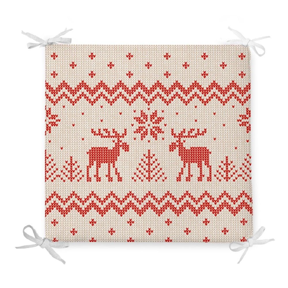 Vánoční podsedák s příměsí bavlny Minimalist Cushion Covers Merry Christmas, 42 x 42 cm - Bonami.cz