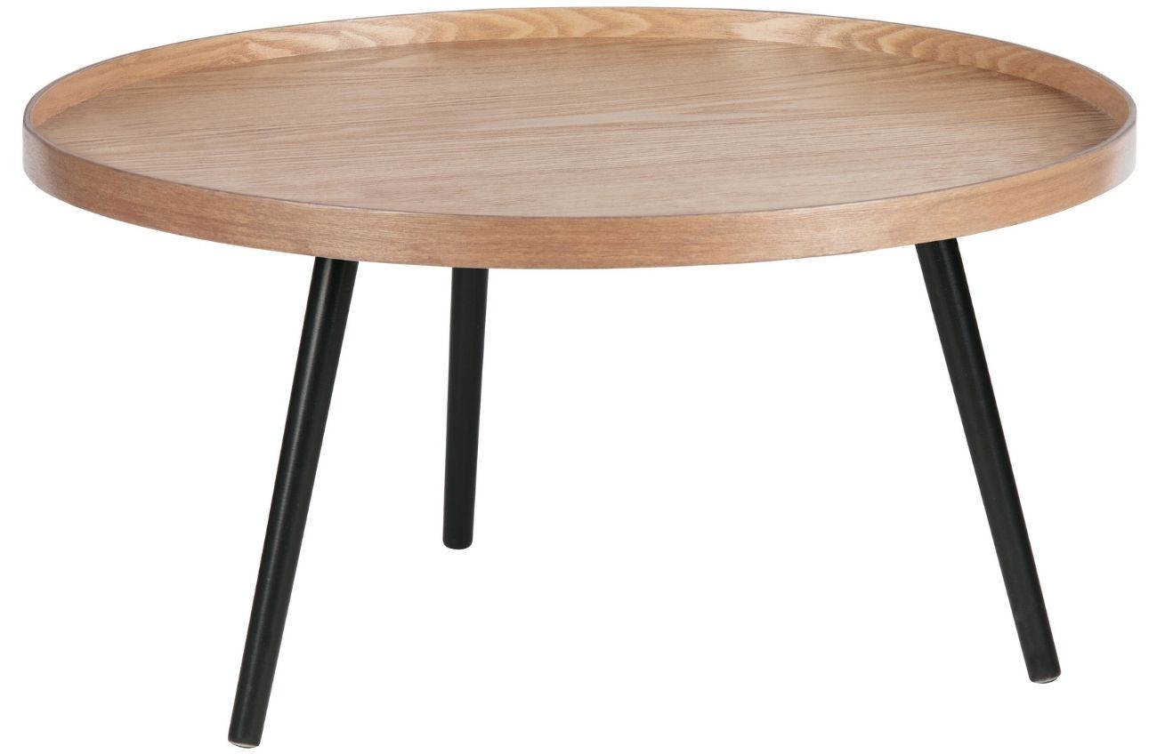 Béžovo-černý konferenční stolek WOOOD Mesa, ø 78 cm - Bonami.cz