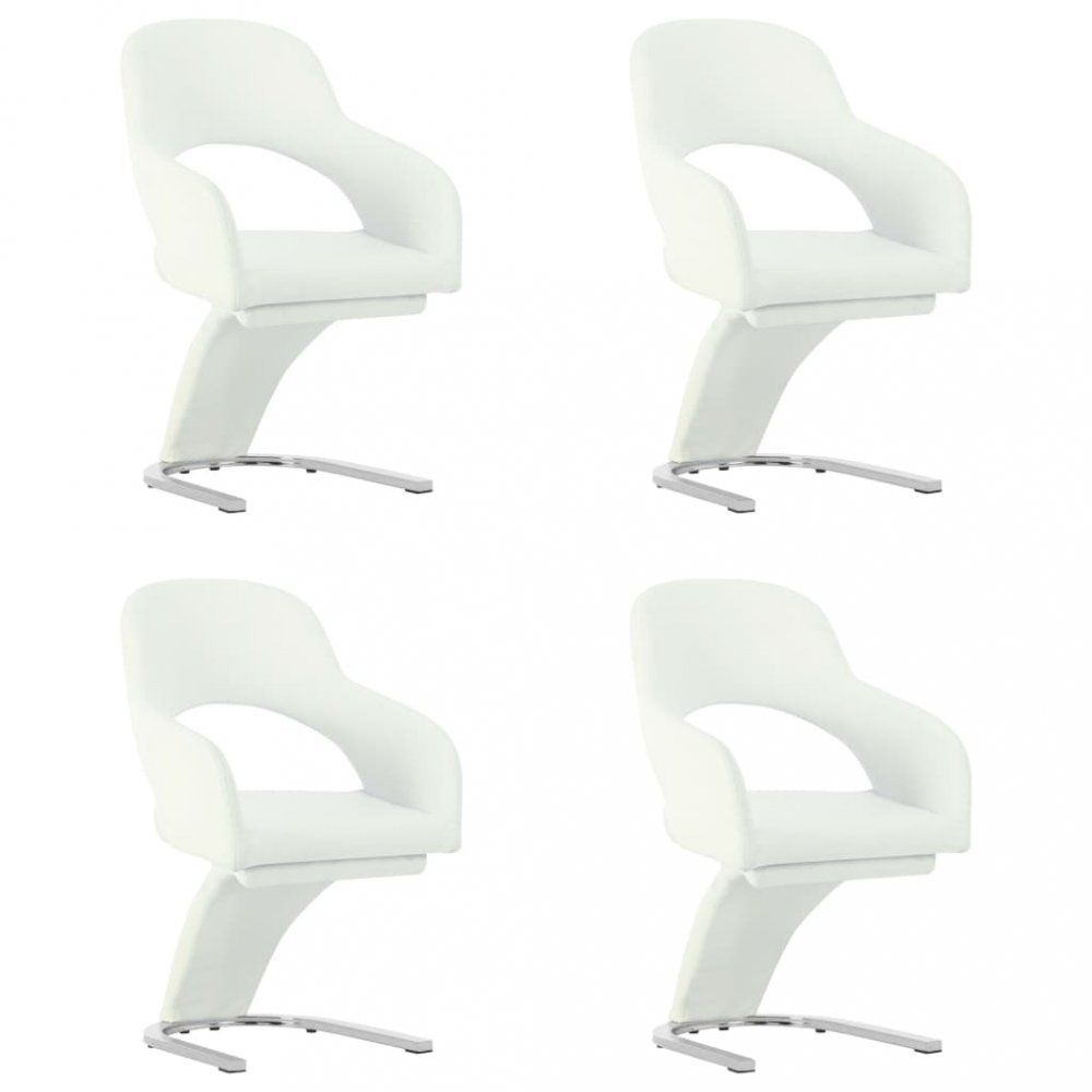 Jídelní židle 4 ks umělá kůže / chrom Dekorhome Cappuccino - DEKORHOME.CZ