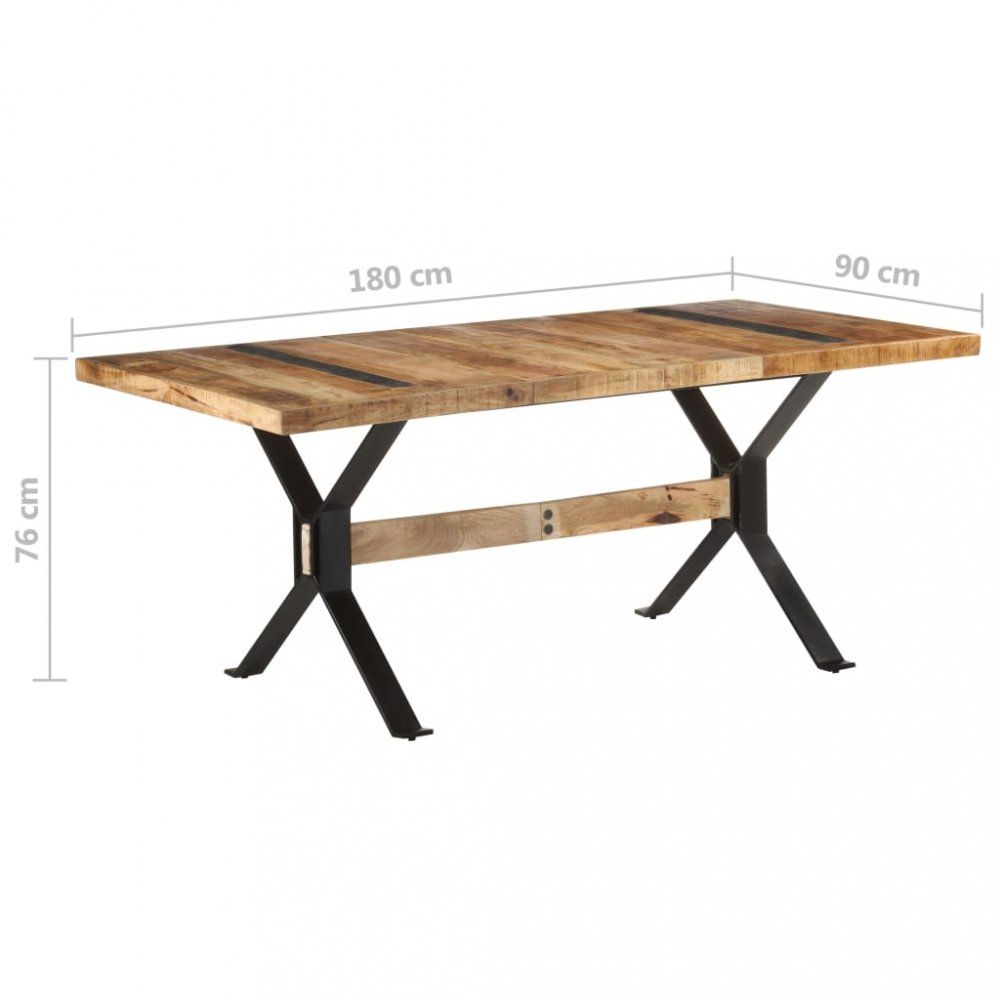 Jídelní stůl dřevo / ocel Dekorhome 180x90x76 cm - DEKORHOME.CZ