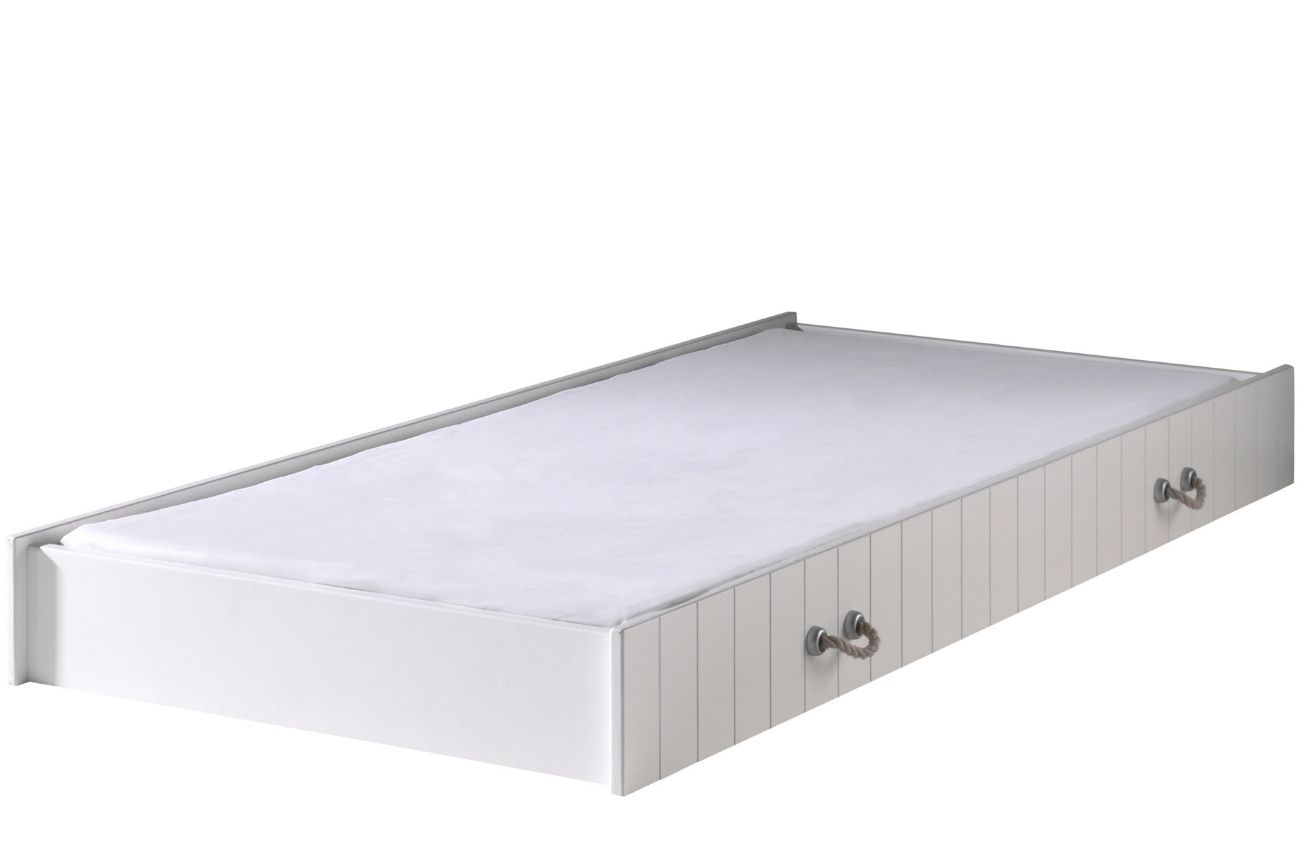 Bílá lakovaná zásuvka k posteli Vipack Lewis 190 x 94 cm - Designovynabytek.cz