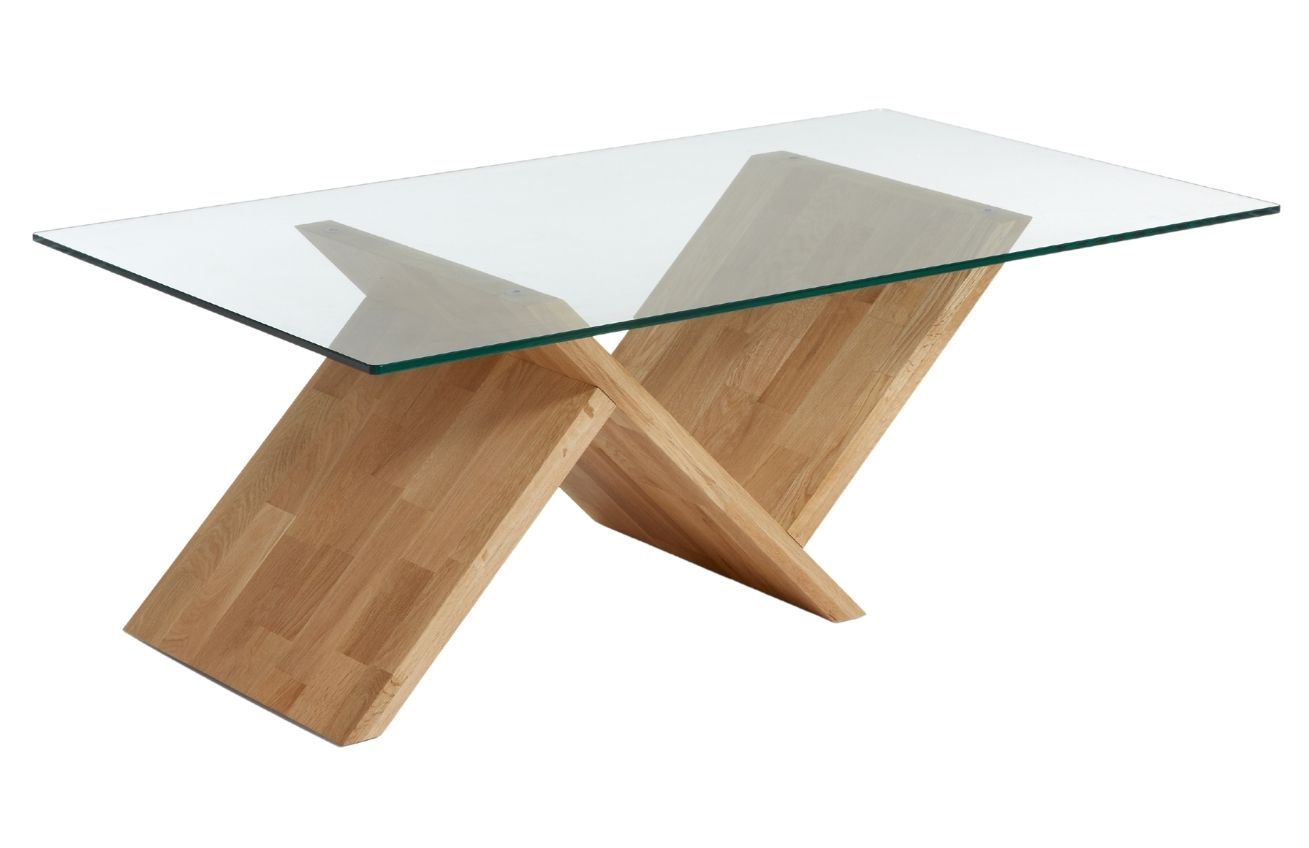 Skleněný konferenční stolek Kave Home Waley 120 x 70 cm - Designovynabytek.cz