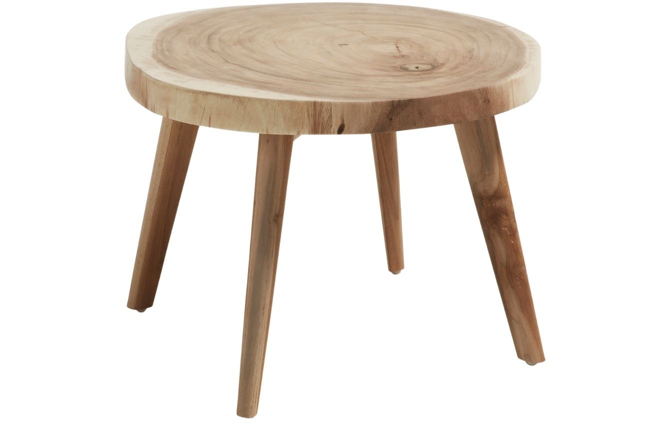 Masivní dřevěný konferenční stolek Kave Home Wellcres 65 cm - Designovynabytek.cz