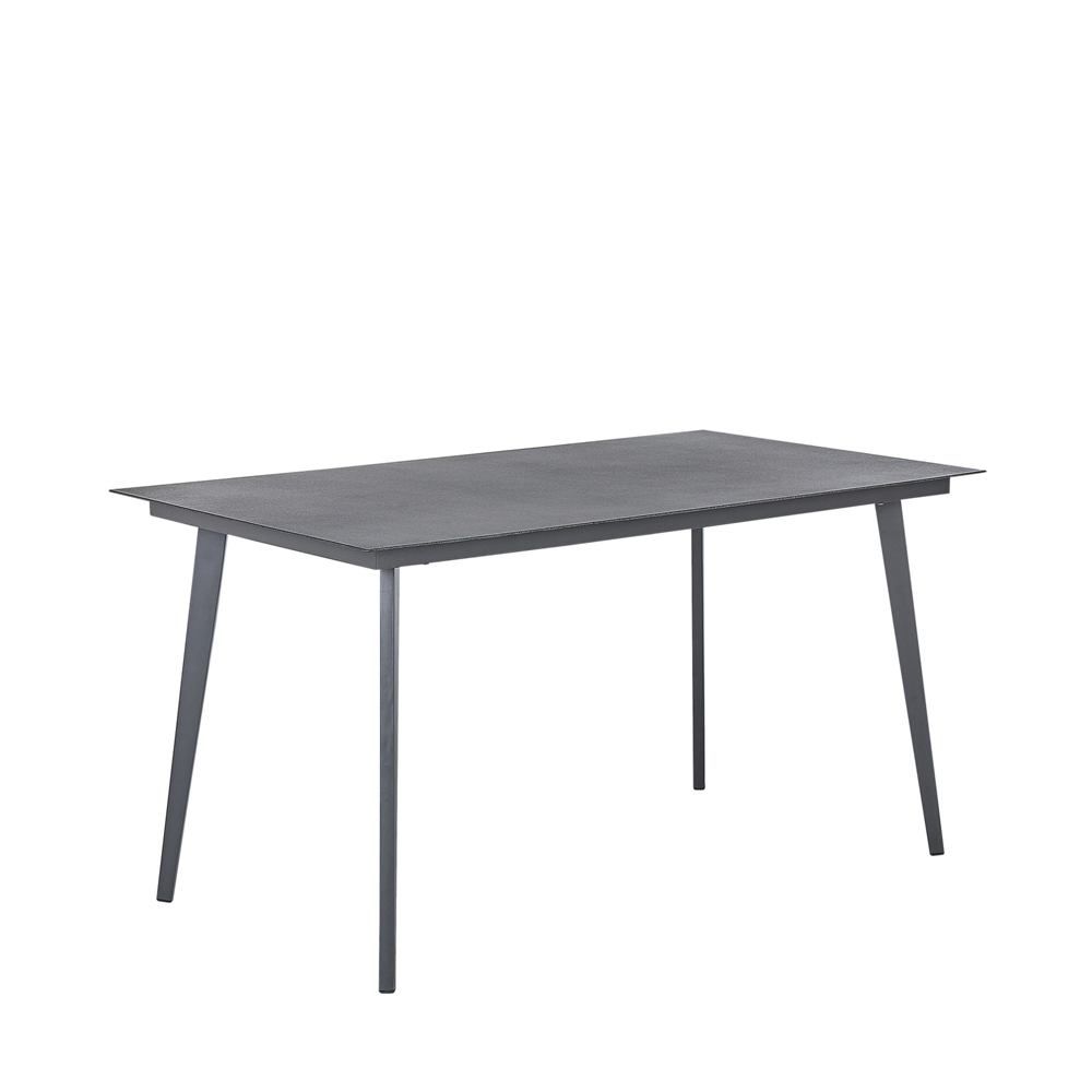 Zahradní stůl hliníkový 140 x 80 cm šedý MILETO - Beliani.cz
