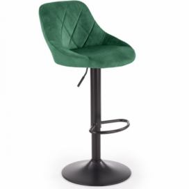 Halmar barová židle H101 barva: tmavě zelená