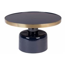 Modrý kovový konferenční stolek ZUIVER GLAM 60 cm