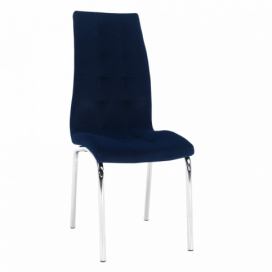 Tempo Kondela Jídelní židle GERDA NEW - modrá / chrom