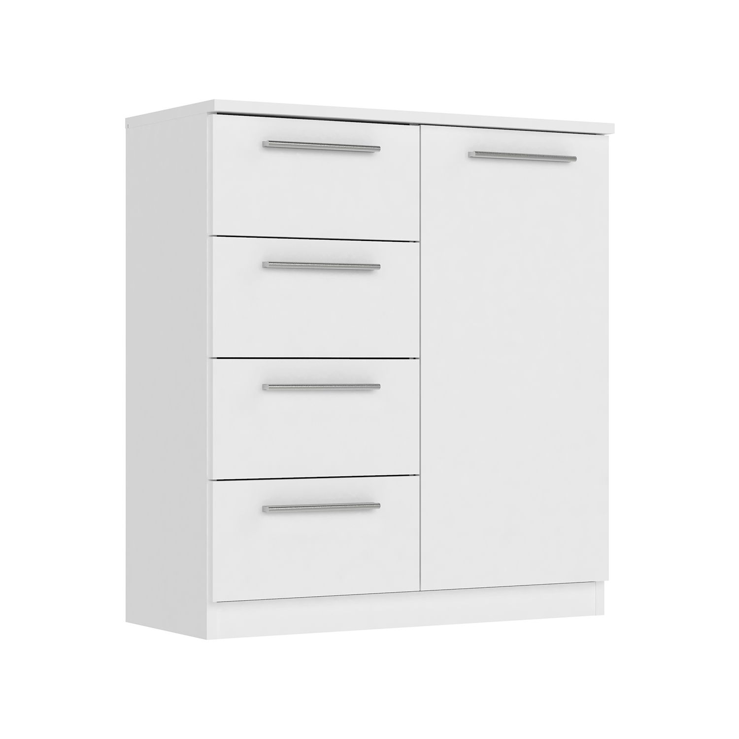 Komoda 1 dveře + 4 zásuvky SURREY bílá - IDEA nábytek