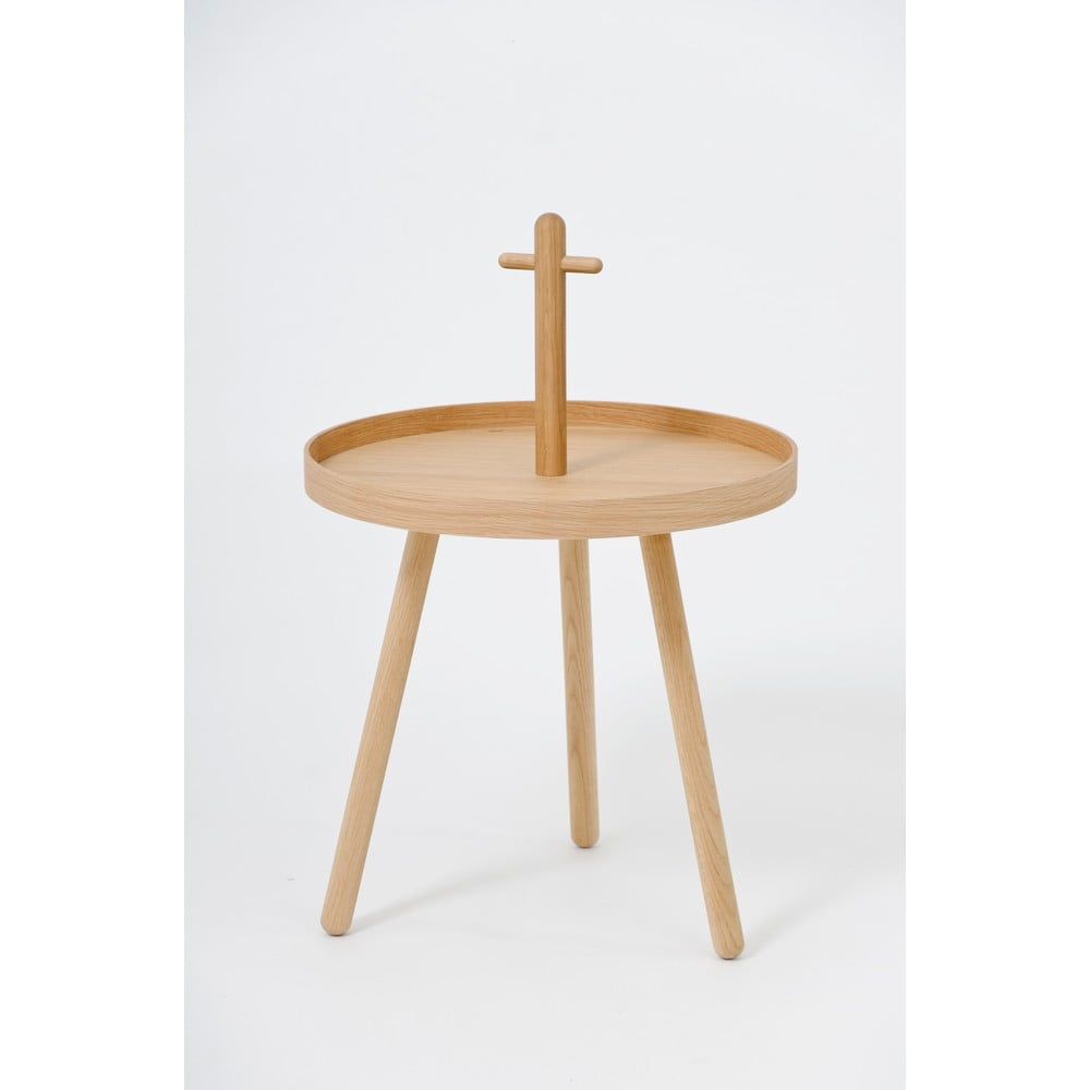 Odkládací stolek z dubového dřeva Wireworks Pick Me Up, ø 45 cm - Bonami.cz
