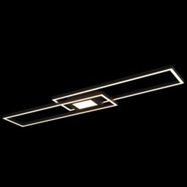 Trio 670710532 LED přisazené stropní svítidlo Ganado 1x37W+8W | 4300lm | 2700-6500K | RGB - stmívatelné, noční režim, dálkové ovládání, černá