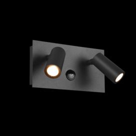 Trio 222960242 LED venkovní nástěnné svítidlo s pohybovým čidlem Tunga 2x3,5W | 840lm | 3000K | IP54 - černá