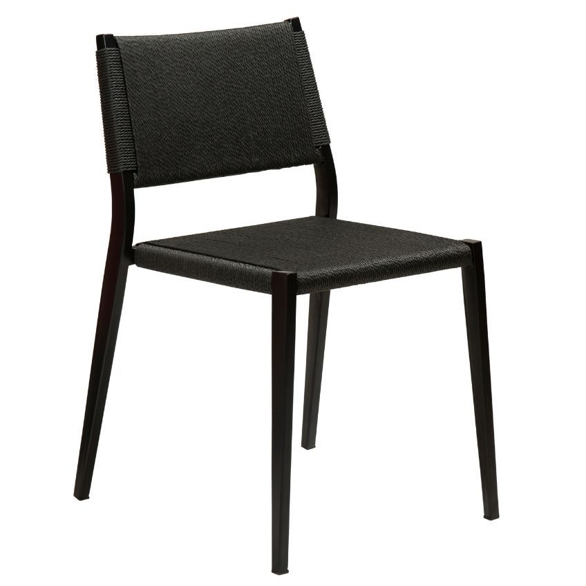 ​​​​​Dan-Form Černá kovová jídelní židle DAN-FORM Loop s výpletem - Designovynabytek.cz