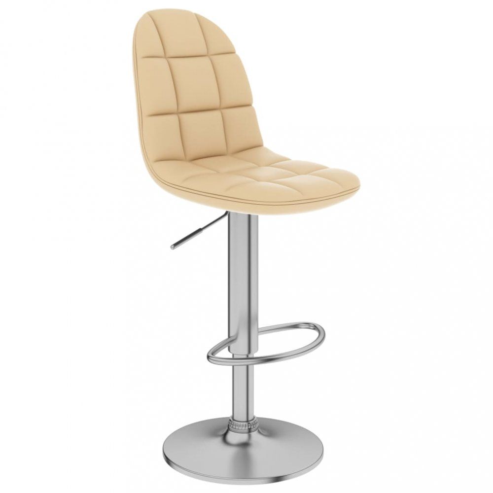 Barová židle umělá kůže / chrom Dekorhome Krémová - DEKORHOME.CZ
