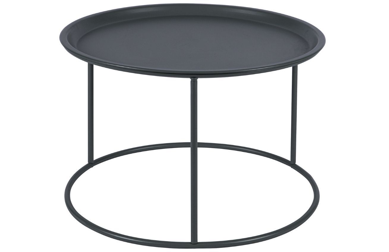 Hoorns Tmavě šedý kovový konferenční stolek Select 56 cm - Designovynabytek.cz