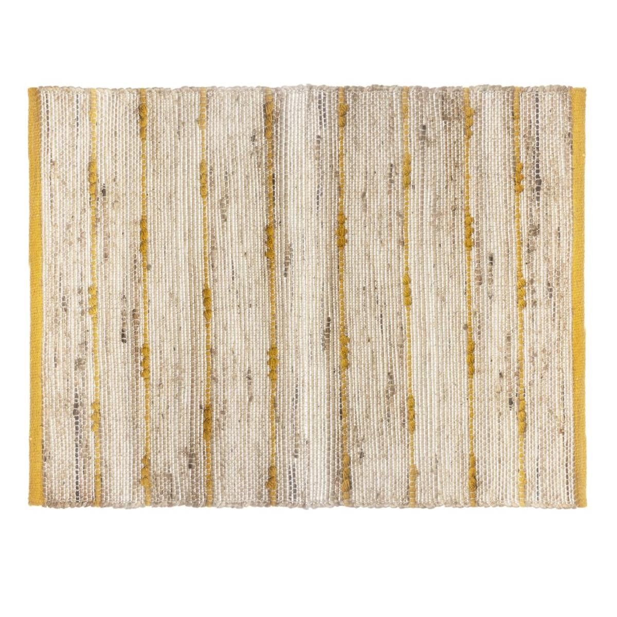 DekorStyle Dekorativní jutový koberec Yellow Stripe 60x90 cm - Houseland.cz