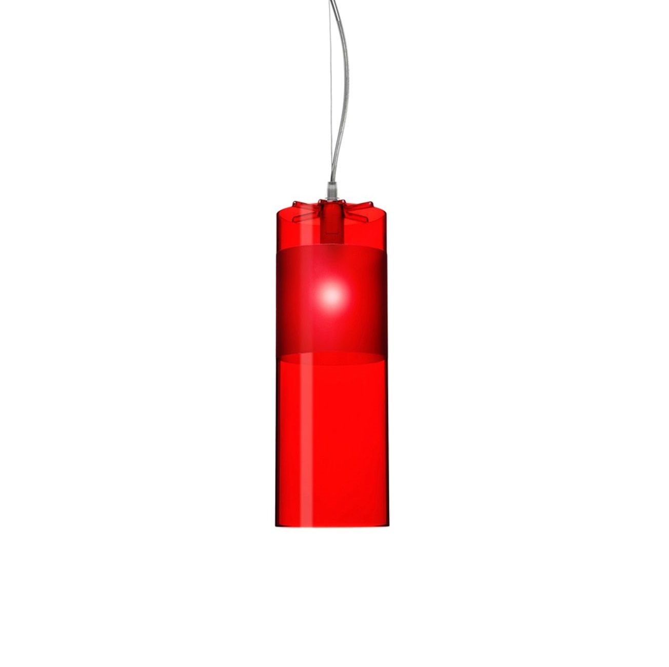 Výprodej Kartell designová závěsná svítidla Easy (červená transparentní) - DESIGNPROPAGANDA