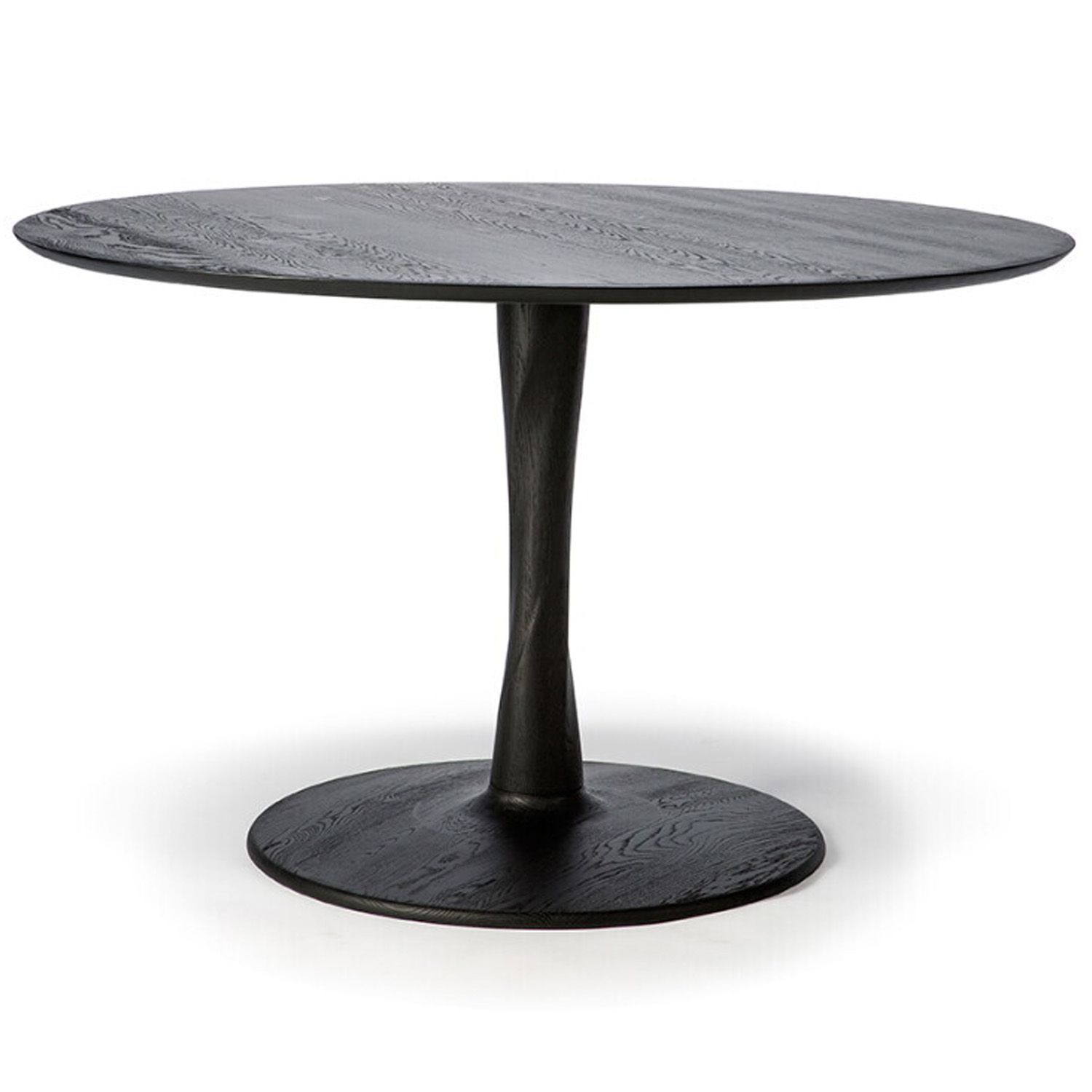 Výprodej Ethnicraft designové jídelní stoly Torsion Dinning Table (černá, Ø 127 cm) - DESIGNPROPAGANDA