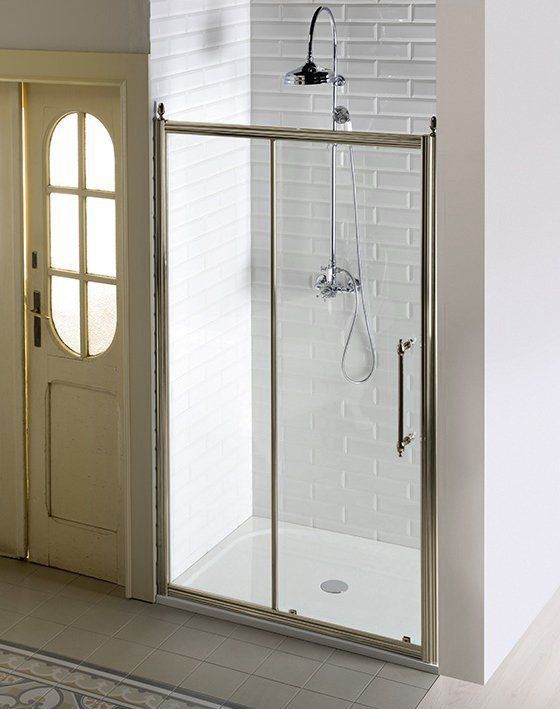 GELCO - ANTIQUE sprchové dveře posuvné,1100, ČIRÉ sklo, bronz GQ4211C - Hezká koupelna s.r.o.