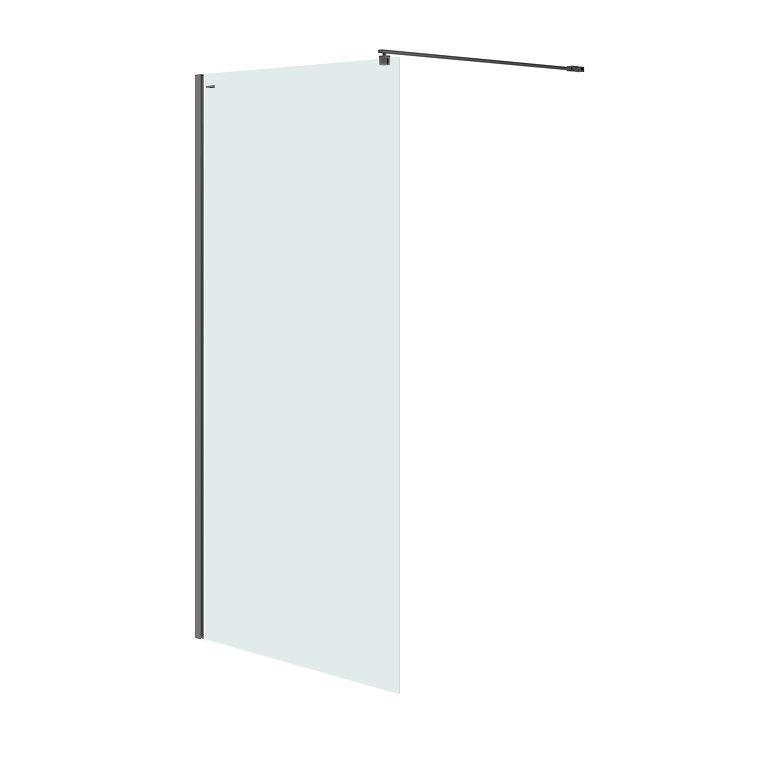 CERSANIT - Sprchová zástěna WALK-IN MILLE BLACK 100x200, čiré sklo S161-003 - Hezká koupelna s.r.o.